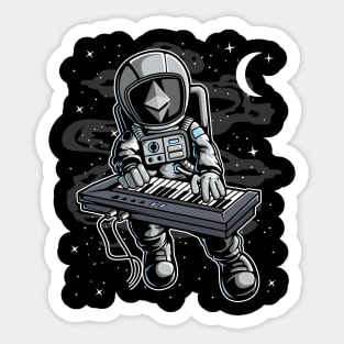 Astronaut Organ Ethereum ETH Coin To The Moon Crypto Token Cryptocurrency Blockchain Wallet Birthday Gift For Men Women Kids Sticker